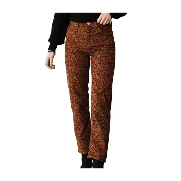 Levi’s Pants Brown Animal Print Wedgie Straight 28 - Picture 1 of 12